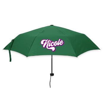 Nicole | Farben änderbar - Regenschirm (klein) - Flaschengrün - Vorne