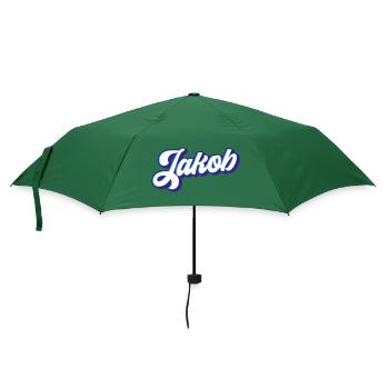 Jakob | Farben änderbar - Regenschirm (klein) - Flaschengrün - Vorne