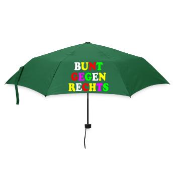 Bunt gegen rechts - Regenschirm (klein) - Flaschengrün - Vorne