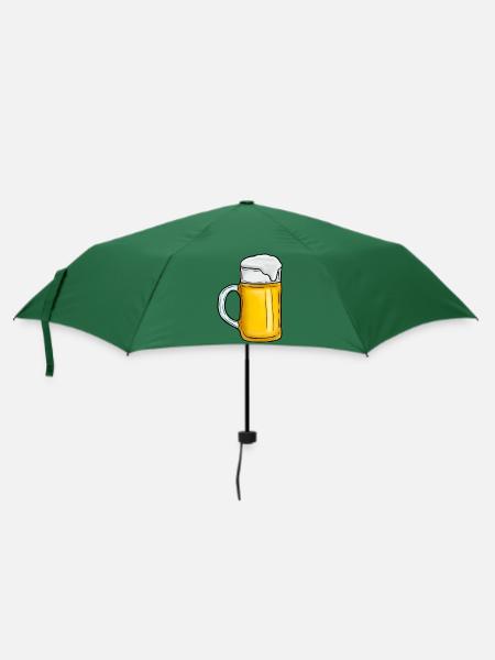 Bierkrug - Regenschirm (klein) - Flaschengrün