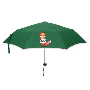 Fuchs - Du bist wunderbar - Regenschirm (klein) - Flaschengrün - Vorne
