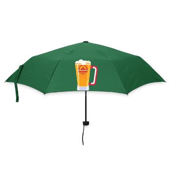 Bier Flsche Krug Saufen Junggesellenabschied 4 - Regenschirm (klein) - Flaschengrün - Vorne