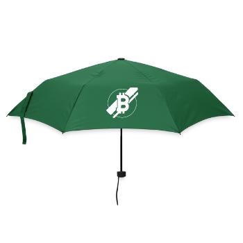 Bitcoin Trading Crypto Aktien - Regenschirm (klein) - Flaschengrün - Vorne