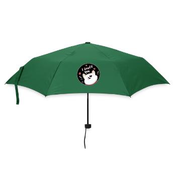 Hund koreanisch - japanischer Stil 09 - Regenschirm (klein) - Flaschengrün - Vorne