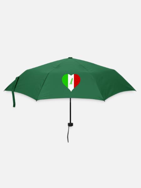herz italien - Regenschirm (klein) - Flaschengrün