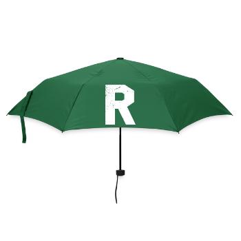 R --- Ronny, Ralf, Ronald, Rainer, Rolf - - Regenschirm (klein) - Flaschengrün - Vorne