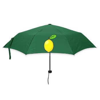 Zitrone sauer Emotion Gefühle Frucht Zitronen - Regenschirm (klein) - Flaschengrün - Vorne