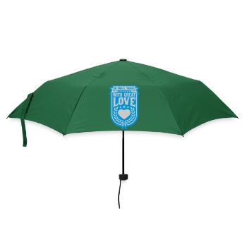 Zitat do small things - Regenschirm (klein) - Flaschengrün - Vorne