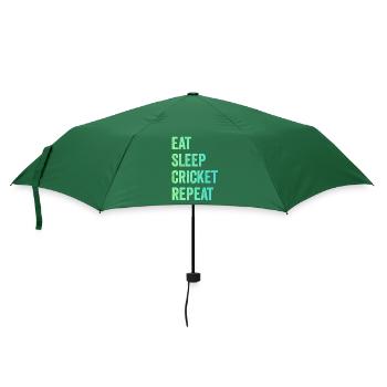 Eat Sleep Cricket wiederholen - Regenschirm (klein) - Flaschengrün - Vorne
