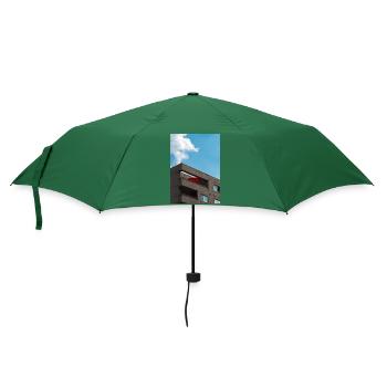 Der rote Sonnenschirm auf dem Balkon der Wohnung bl - Regenschirm (klein) - Flaschengrün - Vorne