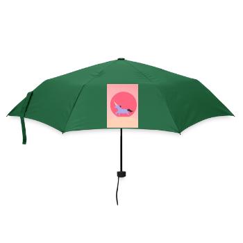 Minimales Einhorn - Regenschirm (klein) - Flaschengrün - Vorne