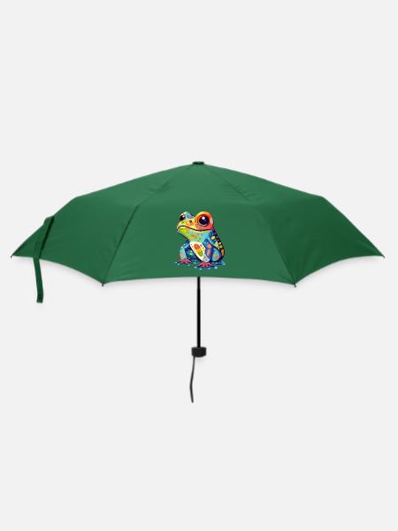 Frosch - Regenschirm (klein) - Flaschengrün