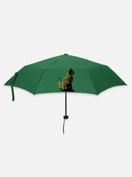 cat - Regenschirm (klein) - Flaschengrün