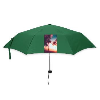 Miami beach Vibes - Regenschirm (klein) - Flaschengrün - Vorne