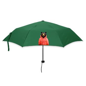 Bärentierkunst #bear - Regenschirm (klein) - Flaschengrün - Vorne