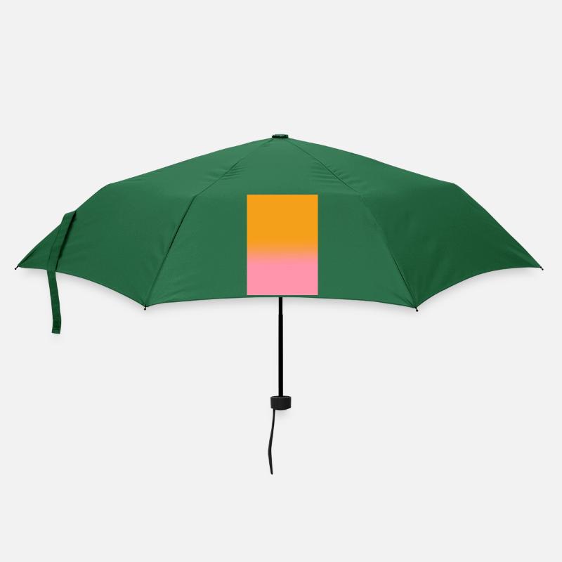 Gradient - orange rosa personalisierbar - Regenschirm (klein) - Flaschengrün