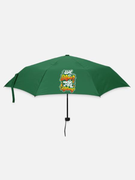 Kohle Spitzhacke Grube - Regenschirm (klein) - Flaschengrün