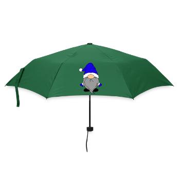 Kleiner Weihnachtsmann Dunkelblau - Regenschirm (klein) - Flaschengrün - Vorne