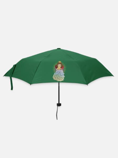 Engelchen mit Stern - Regenschirm (klein) - Flaschengrün