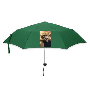 Sprintender Gepard - Regenschirm (klein) - Flaschengrün - Vorne