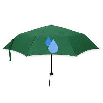 Wassertropfen - Regenschirm (klein) - Flaschengrün - Vorne