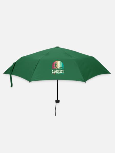 Canicross Laufen mit Hund Running Geschenk - Regenschirm (klein) - Flaschengrün