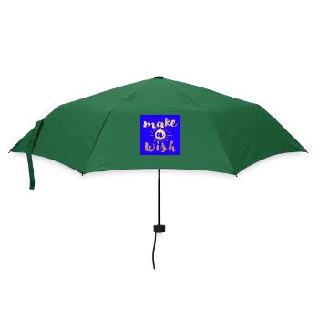 Make a wish /mach einen Wunsch - Regenschirm (klein) - Flaschengrün - Vorne