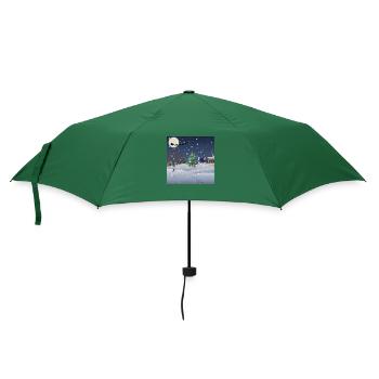 Heilige Illustration - Regenschirm (klein) - Flaschengrün - Vorne