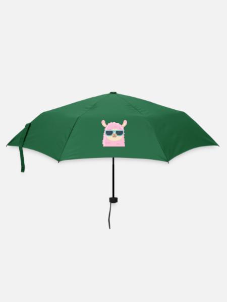 Coole Lama - Regenschirm (klein) - Flaschengrün