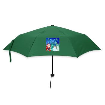 Frohe Weihnachten, Weihnachten - Regenschirm (klein) - Flaschengrün - Vorne