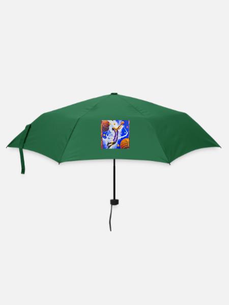 Basketballspieler Dunk - Regenschirm (klein) - Flaschengrün