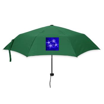 4 BLAUE STERNE - Regenschirm (klein) - Flaschengrün - Vorne