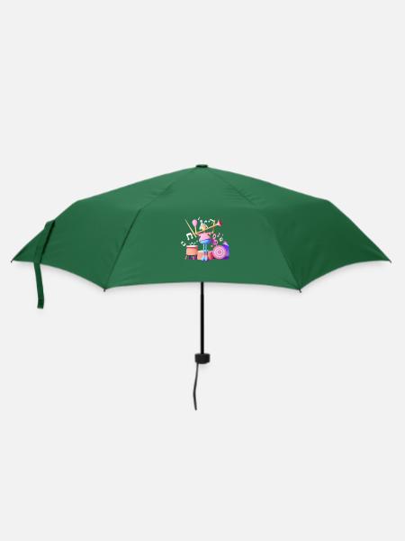 LUSTIGE MUSIK 020 - Regenschirm (klein) - Flaschengrün
