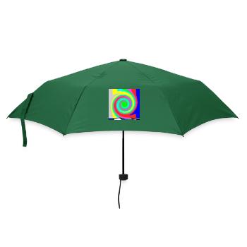 SMPTE-Farbbalken | TV-Farbtestbalken | Bleib dran - Regenschirm (klein) - Flaschengrün - Vorne