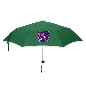Weltall - Regenschirm (klein) - Flaschengrün - Vorne