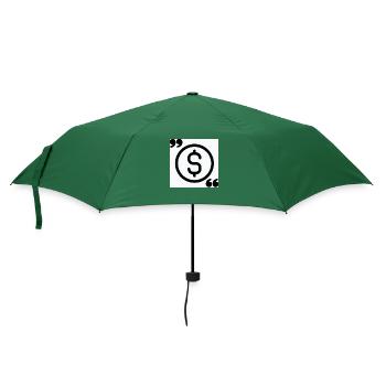 Investieren mit Stil: Dollarzeichen-Motiv - Regenschirm (klein) - Flaschengrün - Vorne