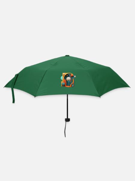 3D - Regenschirm (klein) - Flaschengrün