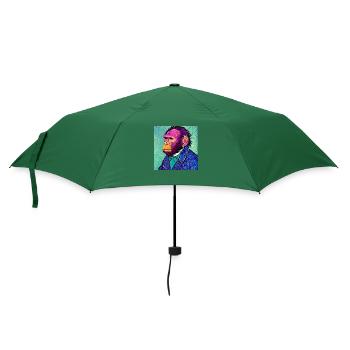 Monkey van Gogh - Regenschirm (klein) - Flaschengrün - Vorne
