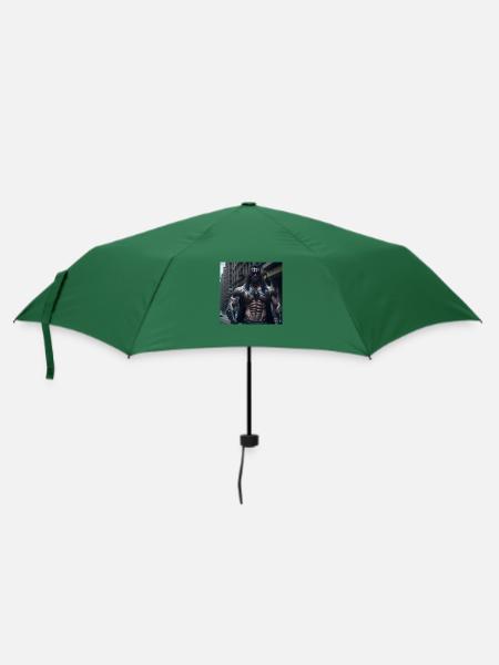 Future Cyberpunkt Warrior - Regenschirm (klein) - Flaschengrün