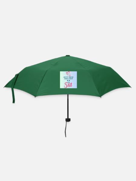 Positiver Spruch - Regenschirm (klein) - Flaschengrün