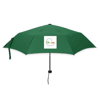 Landkarte von Äthiopien - Regenschirm (klein) - Flaschengrün - Vorne