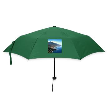 Tropischer Inselvulkan - Regenschirm (klein) - Flaschengrün - Vorne