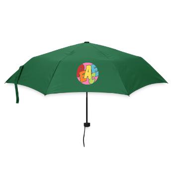 Colorful Peace - Regenschirm (klein) - Flaschengrün - Vorne