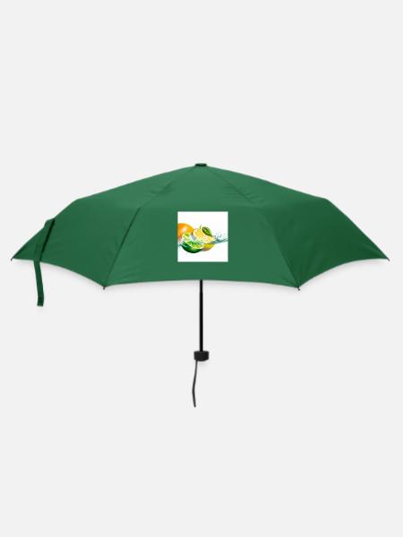 Zitrusfrüchte Splash - Regenschirm (klein) - Flaschengrün