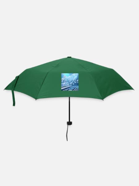 Musik liegt in der Luft - Regenschirm (klein) - Flaschengrün