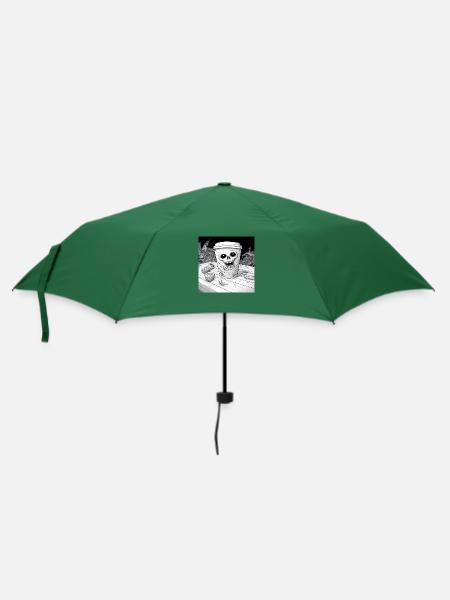 Kaffee - Becher Halloween - Regenschirm (klein) - Flaschengrün