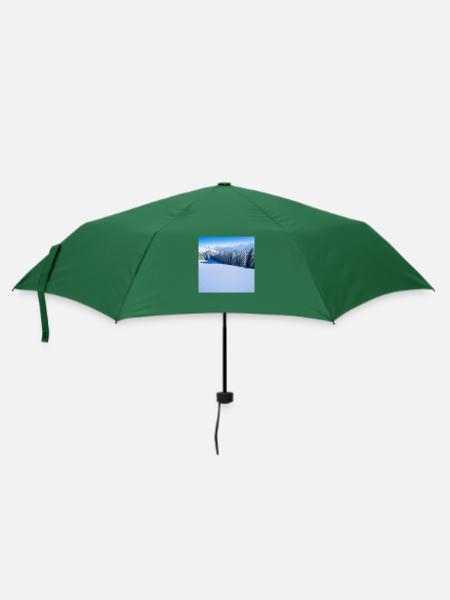 Winterwunder - Regenschirm (klein) - Flaschengrün
