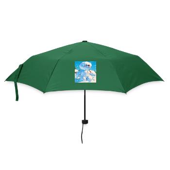 Schneemann - Regenschirm (klein) - Flaschengrün - Vorne
