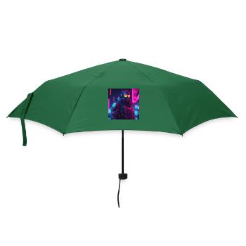 Futuristischer Soldat - Regenschirm (klein) - Flaschengrün - Vorne