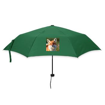 schlauer Fuchs - Regenschirm (klein) - Flaschengrün - Vorne